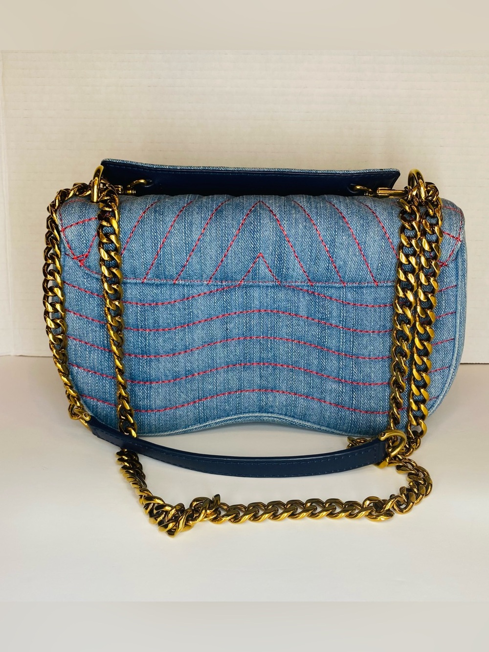 Louis Vuitton Denim Patchwork New Wave Shoulder Bag with Colorful Embroidered - Picture 2 of 12